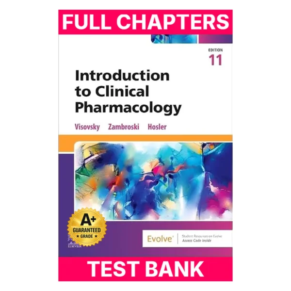 Test Bank for Introduction to Clinical Pharmacology